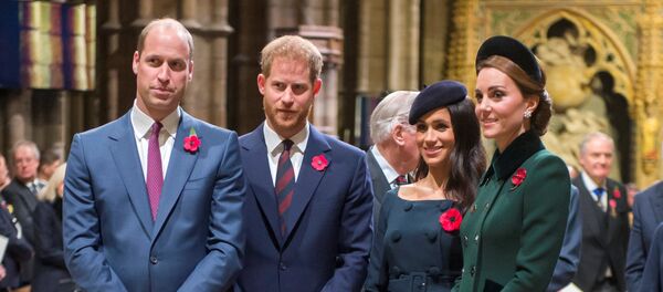 Принц Уильям, принц Гарри, Меган Маркл и Кейт Миддлтон - Sputnik Беларусь