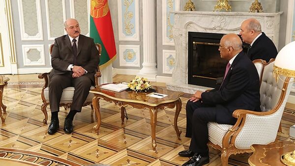 Встреча президент Беларуси Александра Лукашенко с Председателем Палаты представителей Египта Али Абделем Аль Сайедом - Sputnik Беларусь