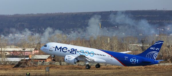 Самолет МС-21 совершил первый перелет из Иркутска в Жуковский - Sputnik Беларусь