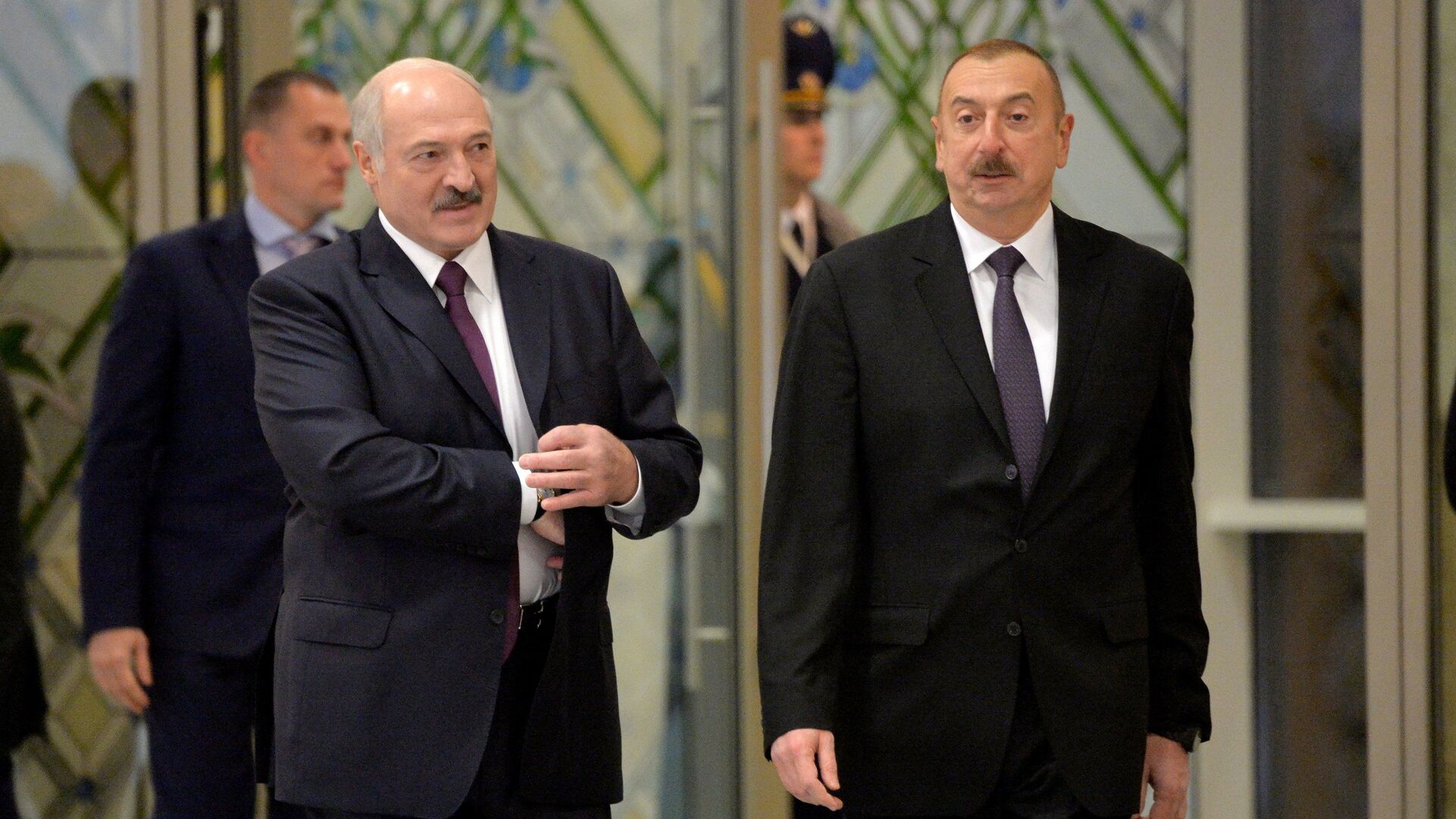 Александр Лукашенко и Ильхам Алиев в Минске - Sputnik Беларусь, 1920, 24.12.2022