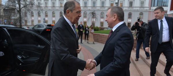 Главы МИД России и Беларуси Сергей Лавров и Владимир Макей в Минске - Sputnik Беларусь