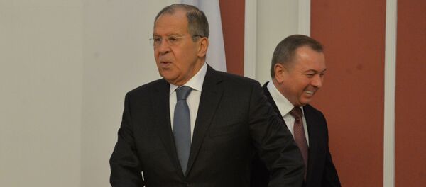 Главы МИД России и Беларуси Сергей Лавров и Владимир Макей в Минске - Sputnik Беларусь