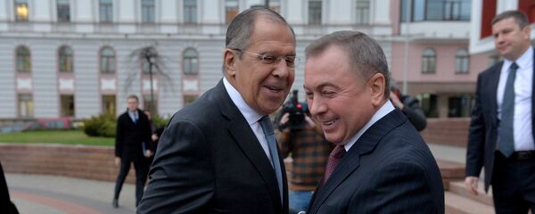 Кіраўніка МЗС Расіі і Беларусі Сяргей Лаўроў і Уладзімір Макей у Мінску - Sputnik Беларусь