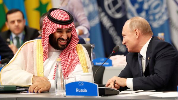 Президент РФ Владимир Путин и наследный принц Саудовской Аравии Мухаммед бен Салман - Sputnik Беларусь