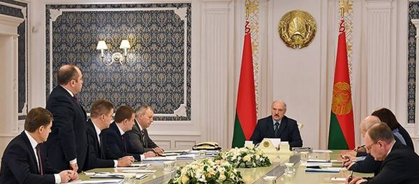 Президент Александр Лукашенко провел совещание советом министров Президент Александр Лукашенко провел совещание советом министров - Sputnik Беларусь