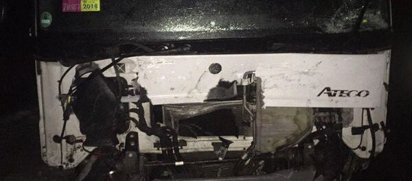 Попавший в аварию грузовик - Sputnik Беларусь