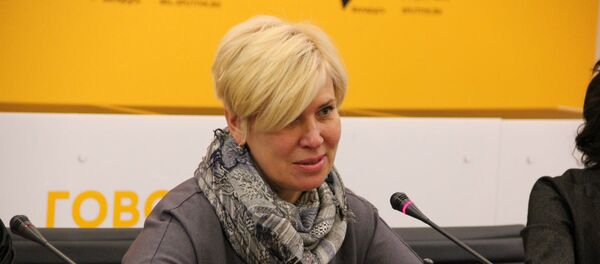 Заместитель генерального секретаря Белорусского Общества Красного Креста Романия Скоморошко Заместитель генерального секретаря Белорусского Общества Красного Креста Романия Скоморошко - Sputnik Беларусь