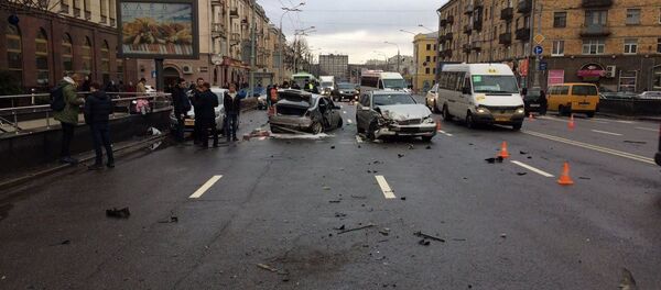 Массовая авария в Минске Массовая авария в Минске - Sputnik Беларусь