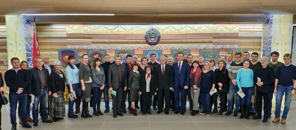 Участники пресс-тура для российских журналистов Участники пресс-тура для российских журналистов - Sputnik Беларусь