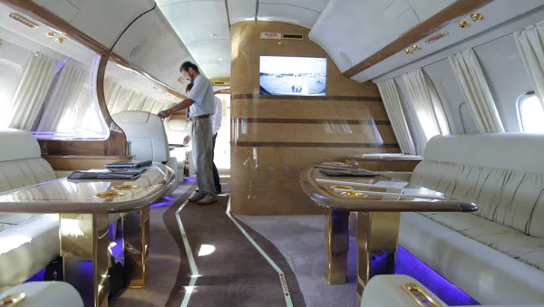 Салон самолета Ту-154М в VIP-комплектации, архивное фото - Sputnik Беларусь
