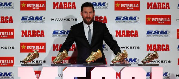 Аргентинец Лионель Месси стал пятикратным обладателем Золотой бутсы - Sputnik Беларусь