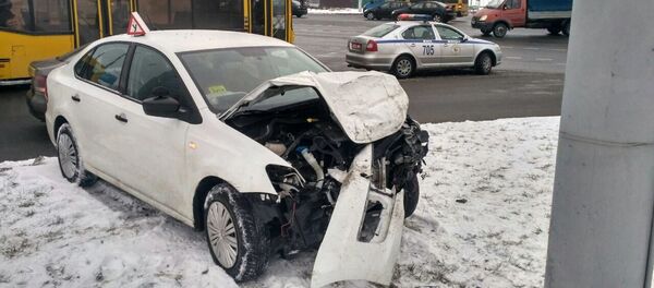 Место аварии в Минске - Sputnik Беларусь