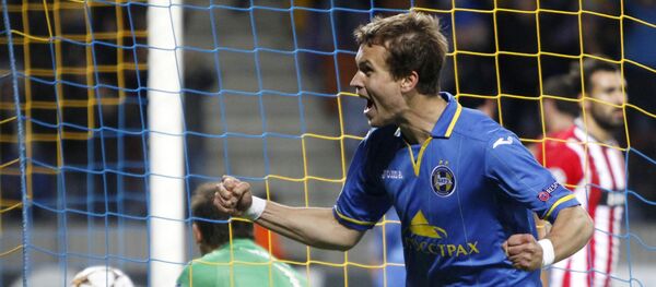 Игрок ФК БАТЭ Денис Поляков Игрок ФК БАТЭ Денис Поляков - Sputnik Беларусь