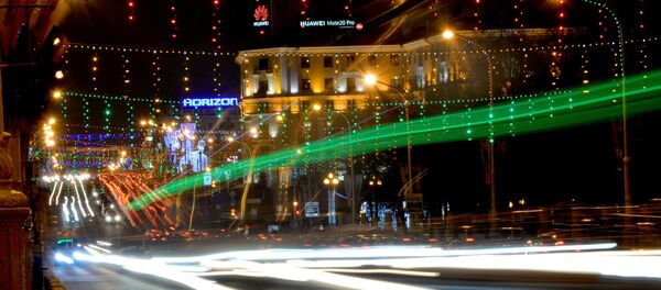 Навагодняя ілюмінацыя ў Мінску Навагодняя ілюмінацыя ў Мінску - Sputnik Беларусь