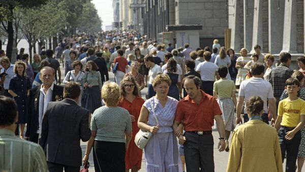 Минск, проспект Ленина, 1985 год - Sputnik Беларусь