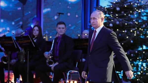 Президент РФ Владимир Путин на приеме в честь Нового года в Кремле - Sputnik Беларусь