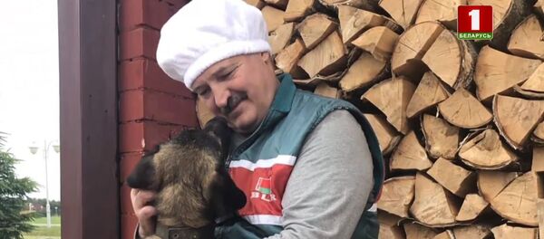 Лукашенко и собака - Sputnik Беларусь