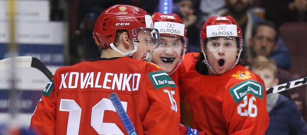 Игроки сборной России Николай Коваленко и Александр Романов Игроки сборной России Николай Коваленко и Александр Романов - Sputnik Беларусь