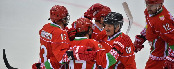 Хакейная каманда прэзідэнта Беларусі Аляксандра Лукашэнкі Хакейная каманда прэзідэнта Беларусі Аляксандра Лукашэнкі - Sputnik Беларусь