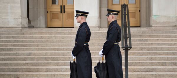 Почетный караул перед входом в Петагон - Sputnik Беларусь