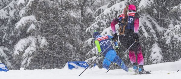 Женский спринт на этапе кубка мира по биатлону в немецком Оберхофе Женский спринт на этапе кубка мира по биатлону в немецком Оберхофе - Sputnik Беларусь