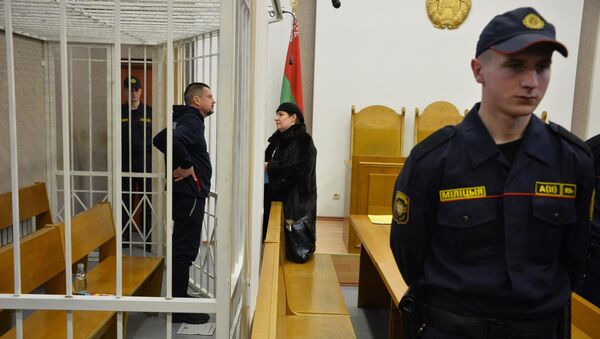 Экс-замминистра здравоохранения Игорь Лосицкий в зале суда - Sputnik Беларусь