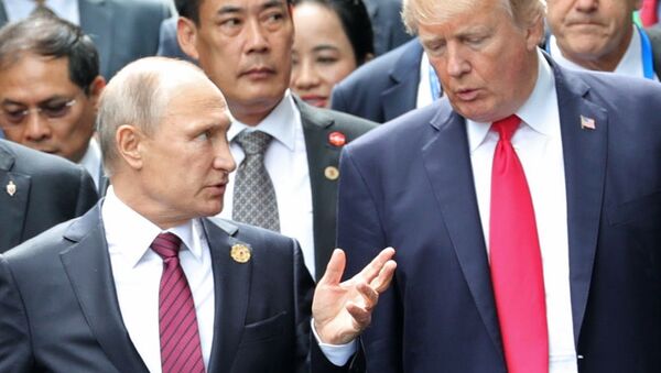 Президент РФ Владимир Путин и президент США Дональд Трамп  - Sputnik Беларусь