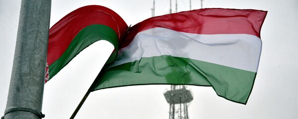 Флаг Венгрии на улицах Минска - Sputnik Беларусь