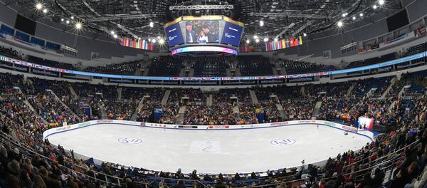 Ледовая площадка на чемпионате Европы по фигурному катанию в Минске - Sputnik Беларусь