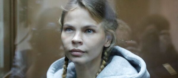 Настя Рыбка на суде - Sputnik Беларусь