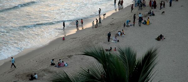 Туристы на пляже на Гоа Туристы на пляже на Гоа - Sputnik Беларусь