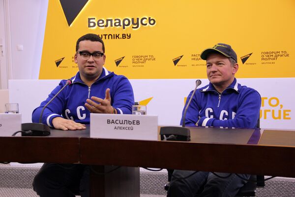 Встреча участников исторического Rallye Monte-Carlo Historique (RMCH) с журналистами в пресс-центре Sputnik - Sputnik Беларусь