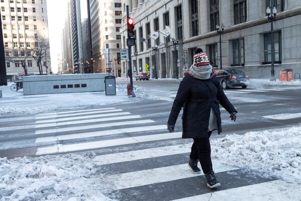 Редкие пешеходы в Чикаго, штат Иллинойс - Sputnik Беларусь
