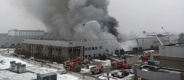 Крупный пожар произошел в торговом центре в Варшаве - Sputnik Беларусь