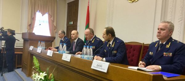 Заседание проходит под председательством генпрокурора Александра Конюка - Sputnik Беларусь