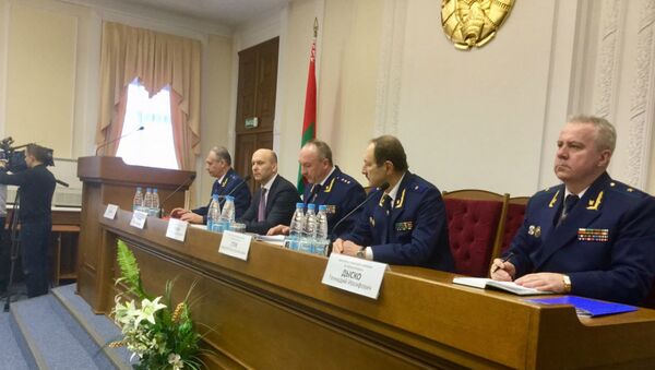 Заседание проходит под председательством генпрокурора Александра Конюка - Sputnik Беларусь