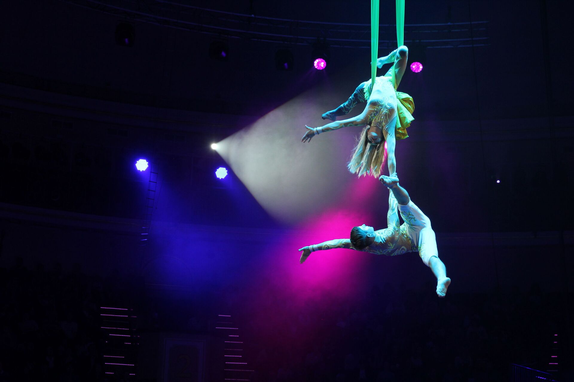 Воздушные гимнасты на полотнах Максим Виноградов и Вероника Рыбчонок  - Sputnik Беларусь, 1920, 17.03.2026