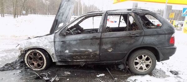 Сгоревшая машина Сгоревшая машина - Sputnik Беларусь