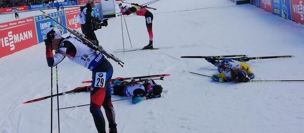 Спортсмены на финише Спортсмены на финише - Sputnik Беларусь