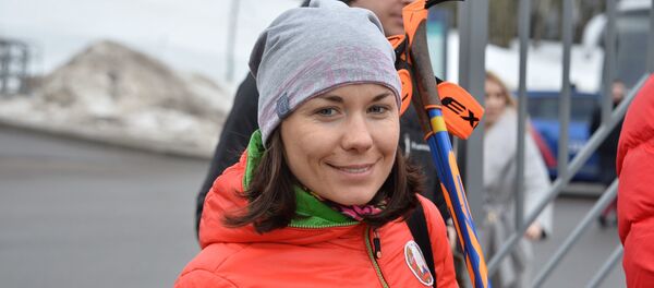 Белорусская биатлонистка Надежда Скардино Белорусская биатлонистка Надежда Скардино - Sputnik Беларусь