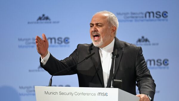 Министр иностранных дел Ирана Мухаммед Джавад Зариф выступает на ежегодной Мюнхенской конференции по безопасности в Мюнхене, Германия, 17 февраля 2019 года - Sputnik Беларусь