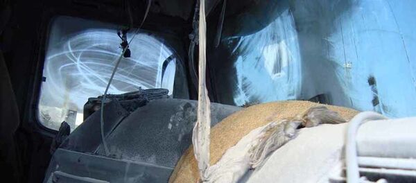 Кабина горевшей фуры - Sputnik Беларусь