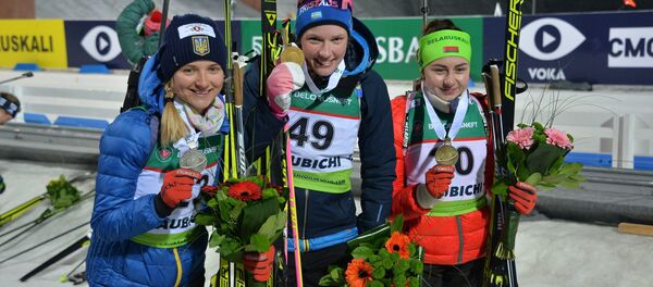 Призеры женской индивидуальной гонки - Sputnik Беларусь