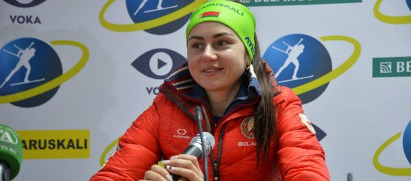 Биатлонистка Ирина Кривко Биатлонистка Ирина Кривко - Sputnik Беларусь