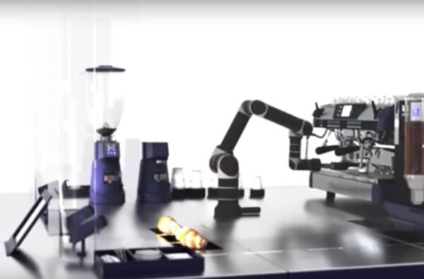 Кофе от робота: белорусы разработали механическую руку-бариста Кофе от робота: белорусы разработали механическую руку-бариста - Sputnik Беларусь