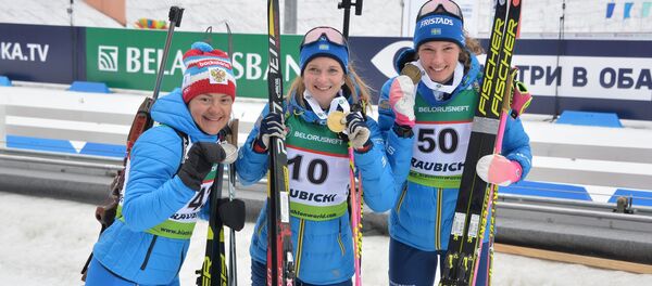 Призеры спринтерской гонки - Sputnik Беларусь