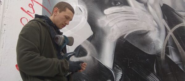 Испорченный мурал Марк Шагал в Витебске - Sputnik Беларусь