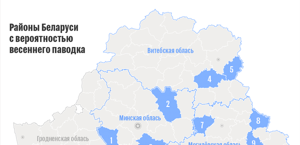 Прогноз возможного весеннего паводка в Беларуси – 2019 | Инфографика на sputnik.by - Sputnik Беларусь