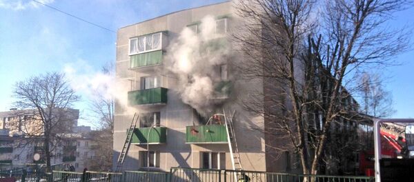 Пожар на улице Лермонтова в Минске - Sputnik Беларусь
