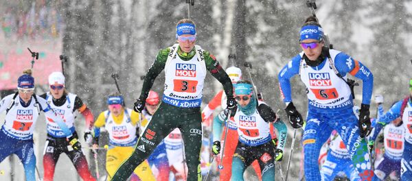 Смешанная эстафета на Чемпионате мира по биатлону Смешанная эстафета на Чемпионате мира по биатлону - Sputnik Беларусь